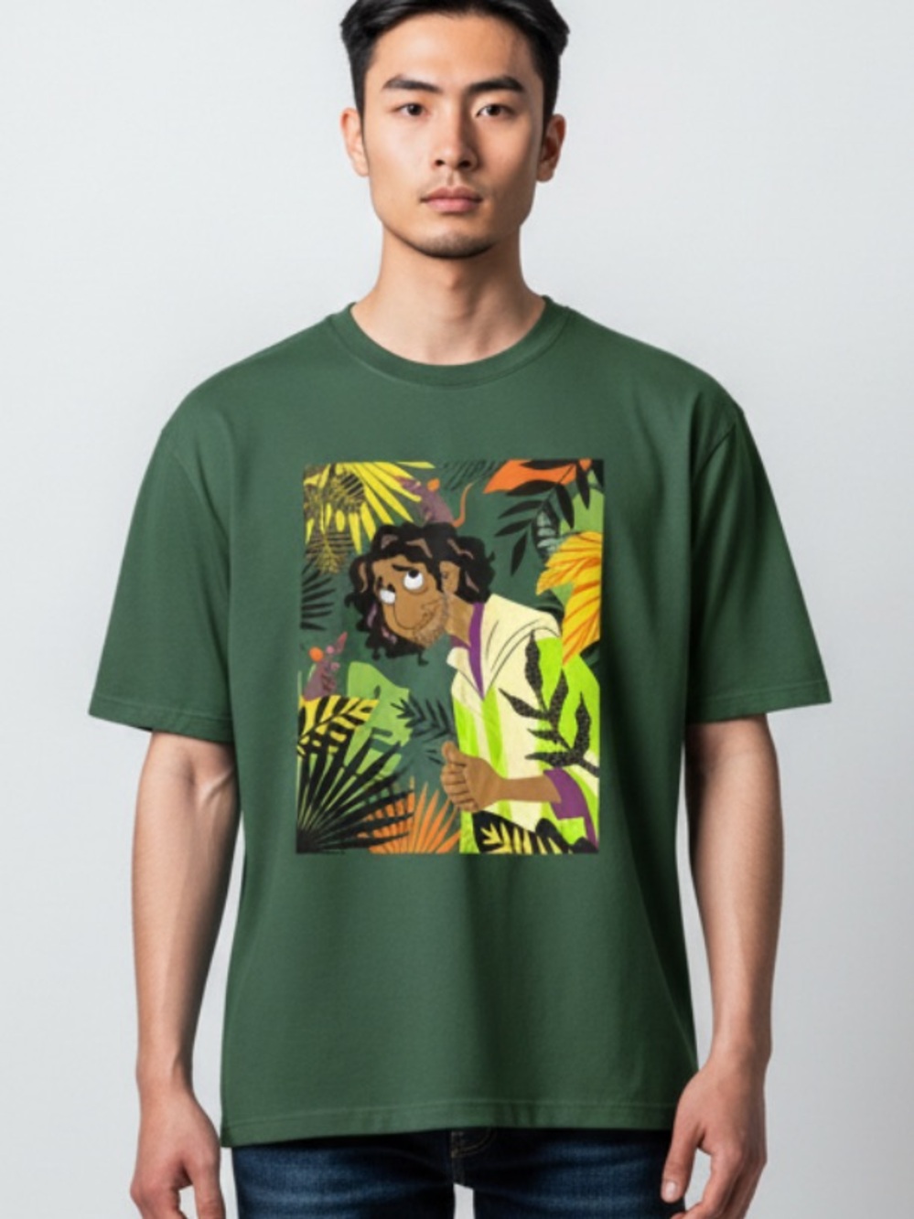DISNEY ENCANTO BRUNO MADRIGAL Men 100% Organic Cotton TShirt DarkGreen L/XXL NWT